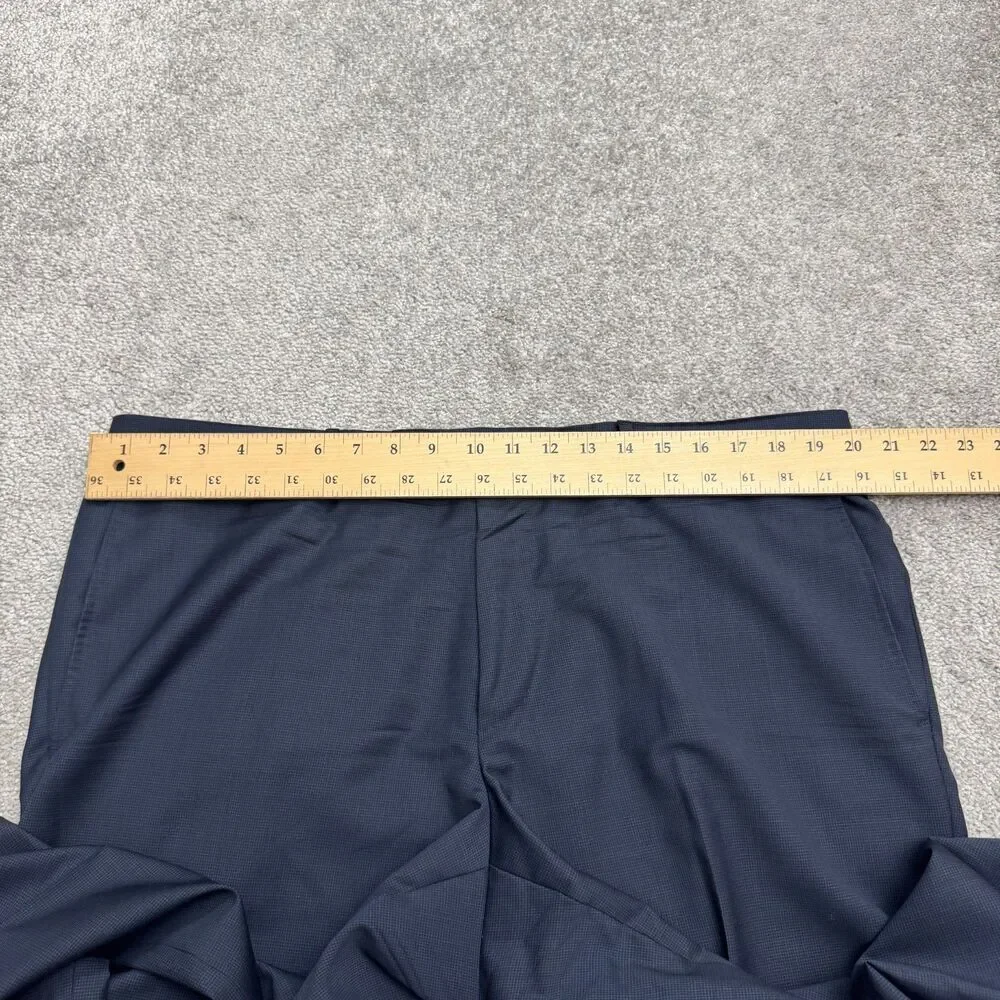 Boss Hugo Boss Virgin Wool Dress Pants Mens 39x29 Navy Blue Straight Leg Career